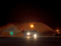 В Волгограде прилетевший из Баку самолет встречали пожарные машины