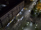 Несанкционированный митинг в центре Волгограда показали с высоты