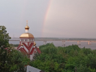 В Волгограде после ливня появилась двойная радуга