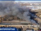 Пожарище на 1500 "квадратах" склада у "Акварели" в Волгограде сняли с высоты