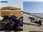 С тухлым амбре от горы мусора отдыхают на пляже в Волгограде