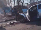 «Десятка» влетела в троллейбус в Волгограде: момент аварии попал на видео