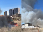 Большой пожар в пойме Царицы сняли на видео в Волгограде 