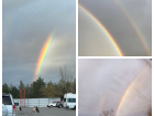 Волгоградцы делятся фото и видео необычной двойной радуги