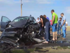 Очевидцы сняли на видео страшную аварию на трассе в Волгоградской области
