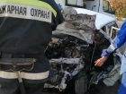 Страшное ДТП с автокраном и «четырнадцатой» рядом с заправкой попало на видео в Волгограде
