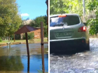 "Такие гейзеры, еще долго плавать будем": видео из ушедшего под воду поселка в Волгограде  