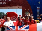 Совместный отдых болельщиков сборных Англии и Туниса попал на видео в Волгограде