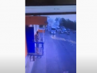 Загоревшаяся на ходу фура на юге Волгограда попала на видео
