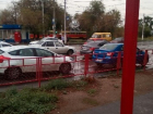 В Волгограде из-за аварии и дорожных работ в Краснооктябрьском районе образовалась пробка