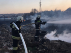 Около двух часов пожарные тушили камыш в Дзержинском районе