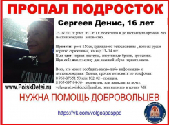 Исчезнувшего 16-летнего подростка ищут в Волжском 