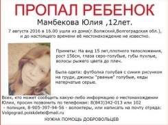 В Волгограде и Волжском ищут пропавшего ребенка