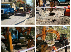 На юге Волгограда вскрыли новый асфальт из-за ремонта на водопроводе