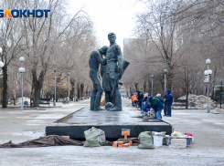 После публикации «Блокнота Волгограда» стали ремонтировать памятник защитникам Сталинграда