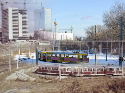 Тогда и сейчас: разворотное кольцо скоростного трамвая в Волгограде на площади Чекистов 