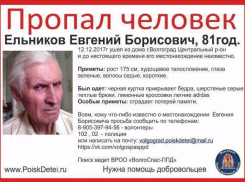 Волонтеры просят помощи волгоградцев в поисках пенсионера в лимонных кроссовках 