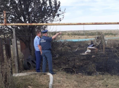 Крупный пожар вспыхнул вблизи дачного поселка в Волгограде 