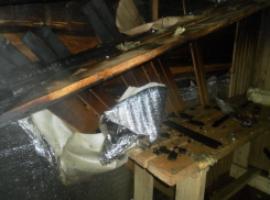 Под Волгоградом сгорела баня