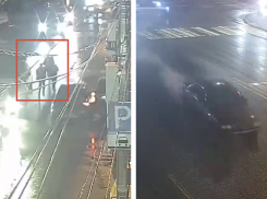 Стрельба, таран авто и пешая погоня попала на видео в Волгограде