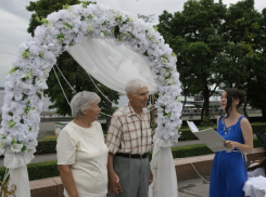 В Волгограде в шуточном ЗАГСе в День семьи поженились пенсионеры