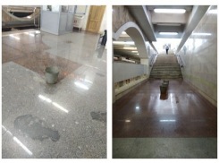 Станцию волгоградского метротрама «Ельшанка» заливает водой с потолка