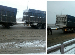 Фура потеряла колеса на дороге в Волгограде