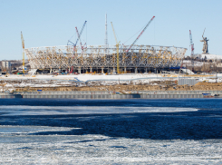В Волгограде установили последнюю сваю в берегоукрепление