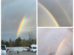 Волгоградцы делятся фото и видео необычной двойной радуги