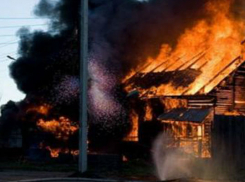 Под Волгоградом сгорела баня