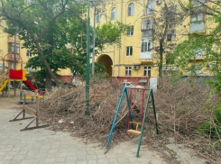 Двор у Дома Павлова оброс мусорными завалами в преддверии 9 Мая в Волгограде