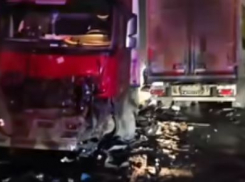 Три фуры из-за ДТП парализовали движение на волгоградской «трассе смерти» — видео 