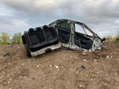 Опубликованы фотографии с места жуткого ДТП с тремя погибшими в Волгоградской области