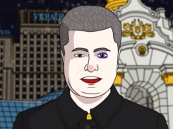 Под Волгоградом Snowman нарисовал Порошенко пьяным и с синяком под глазом 