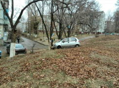 На севере Волгограда водитель Daewoo Matiz едва не погиб от столкновения с деревом