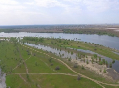 Разлив реки Ахтубы сняли с высоты птичьего полета под Волгоградом