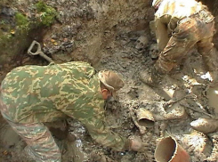 Под Волгоградом поисковики откопали советский самолет с останками летчиков