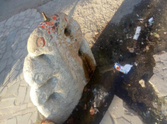 Из питьевого фонтана в Волжском вода сочится не из крана, а из дырки