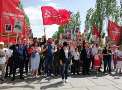 «Бессмертный полк» в Волгограде завершился подъемом на главную высоту России