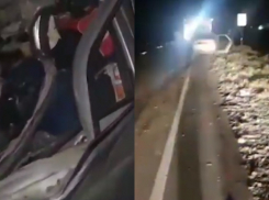 Столкнувшиеся на трассе в Волгограде Lada и КАМАЗ попали на видео: водитель легковушки погиб на месте