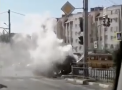 Крупная автокатастрофа под Волгоградом с перевернутой машиной попала на видео