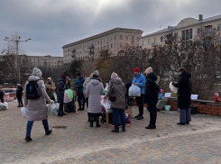 В центре Волгограда прошла массовая акция с мусором 