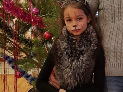 Полина Храмушина в костюме «кошки» в конкурсе «Лучший новогодний костюм-2020»