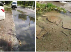 Больше месяца водой из колодца затапливает улицы на юге Волгограда