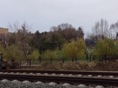 Парк в центре Волгограда перекапывают после фекального прорыва