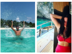 Шаляпин плещется в океане на Мальдивах, а Дубцова демонстрирует аппетитные формы в Греции