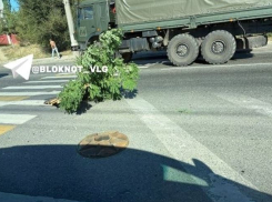 Опасный люк стыдливо забросали на оживленной дороге в Волгограде