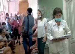 Скандал в гигантской очереди на вакцинацию в Михайловке попал на видео