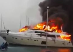 В Волгограде сгорела британская яхта богатого бизнесмена
