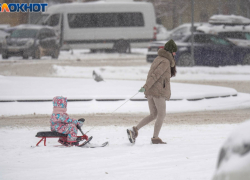 Снег выпал в Волгоградской области в первый день зимы 